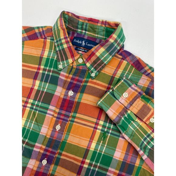 Ralph Lauren Other - VTG Polo Ralph Lauren Madras India cotton plaid button up shirt, M